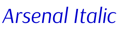 Arsenal Italic 字体